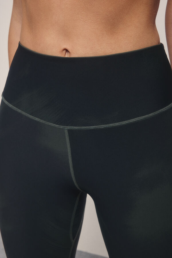 Dash and Stars Leggings 4D STRECH largo 3/4 estampado verde verde