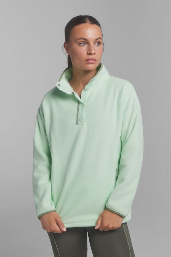 Dash and Stars Tecido de polar verde verde