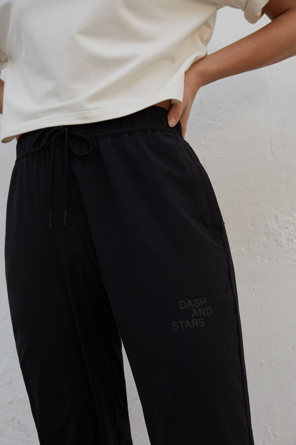 Dash and Stars Cal&ccedil;as jogger pretas preto