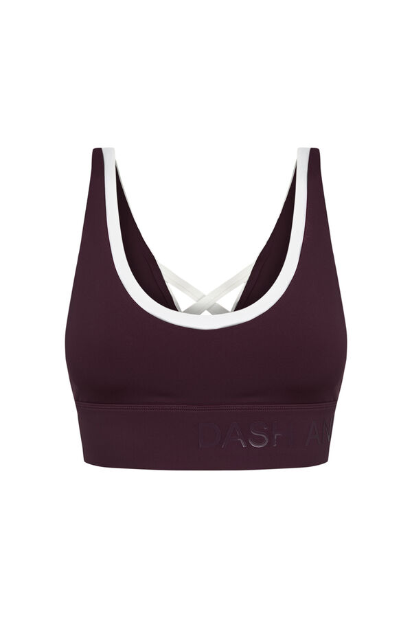 Dash and Stars Sujetador deportivo 4D Stretch morado rosa