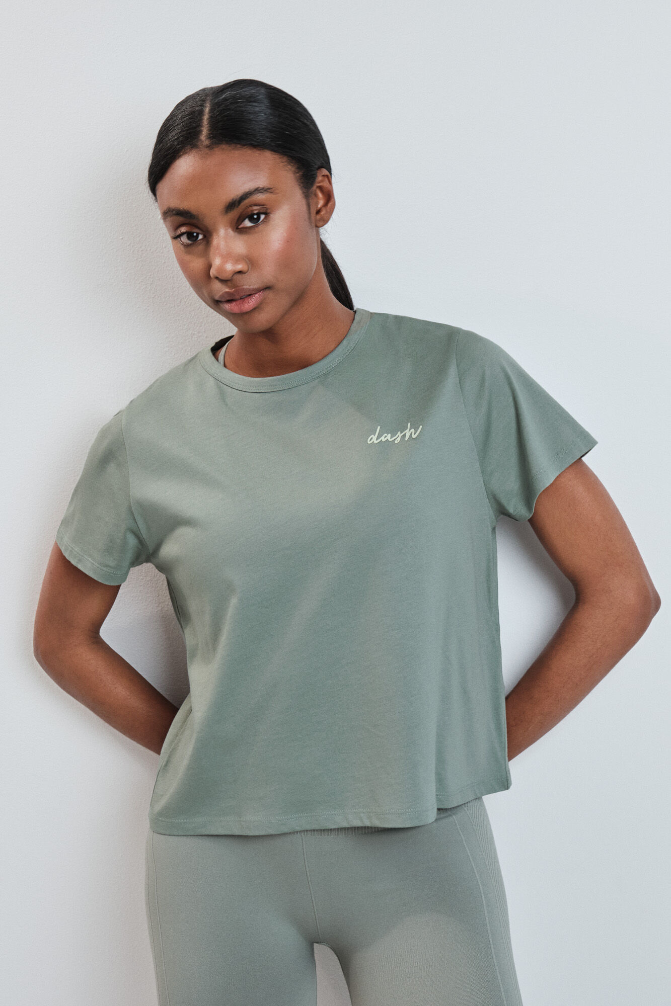 Dash and Stars Camiseta manga corta extra suave verde