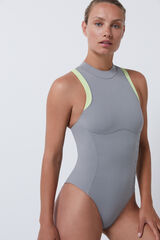 Dash and Stars Ba&ntilde;ador deportivo Quick Dry gris