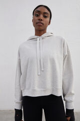 Dash and Stars Sudadera 100% algod&oacute;n gris gris