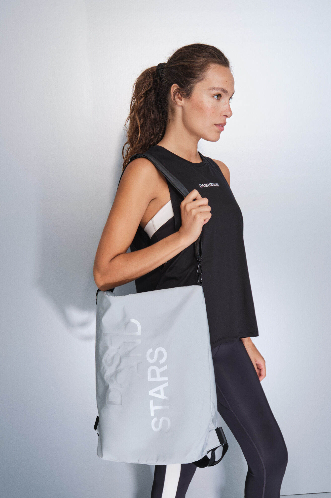 Dash and Stars Mochila de nylon com efeito met&aacute;lico multiposi&ccedil;&atilde;o