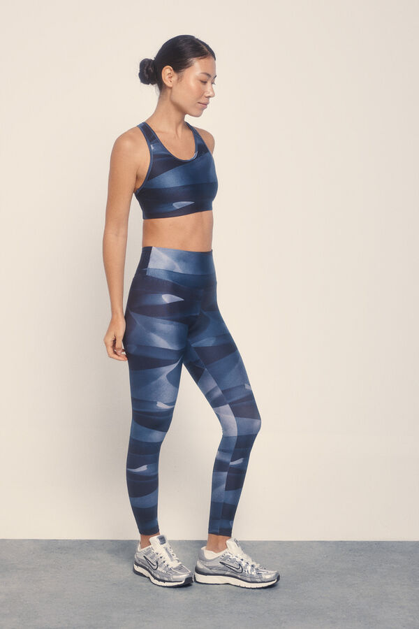 Dash and Stars Sujetador deportivo 4D STRETCH estampado azul azul