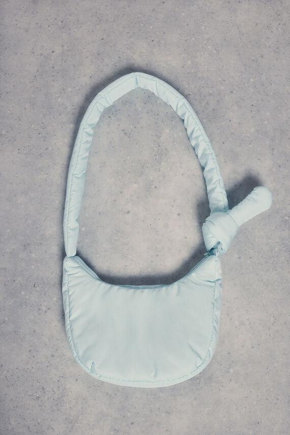 Mini bolso acolchado azul