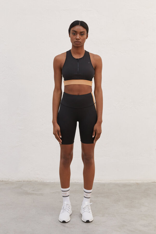 Dash and Stars Leggings de microfibra pretos 4D Stretch  preto