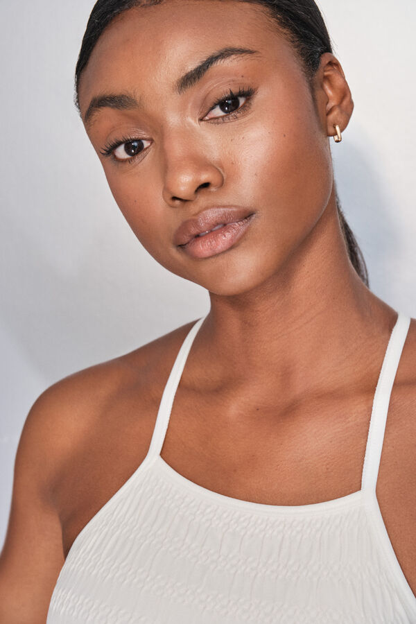 Dash and Stars Soutien desportivo branco SEAMLESS COMFORT beige