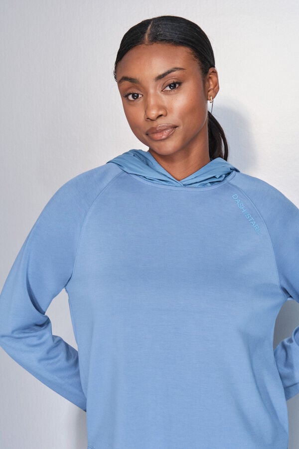 Dash and Stars Sudadera tacto suave azul azul