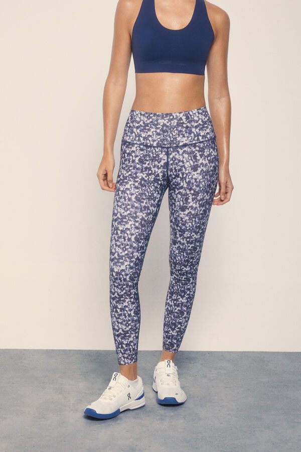 Dash and Stars Leggings COMPRESSIVAS estampado multicolorida azul