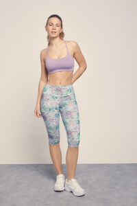 Dash and Stars Leggings com estampa floral cropped