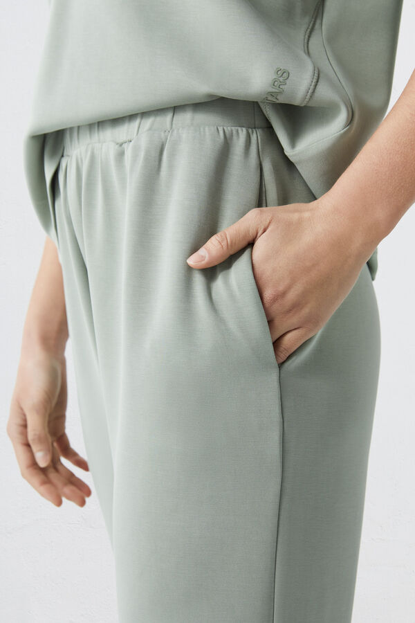 Dash and Stars Pantal&oacute;n jogger felpa soft verde beige