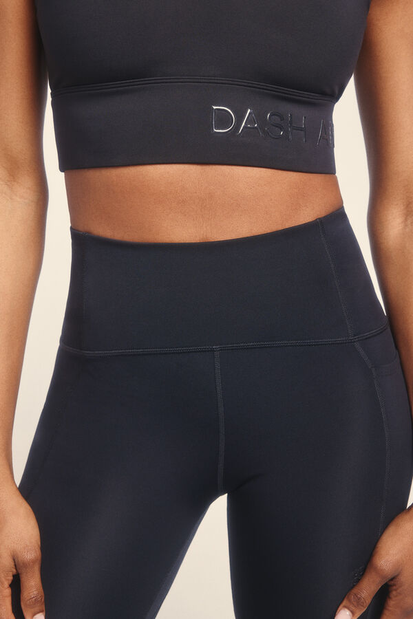 Dash and Stars Cal&ccedil;as justas de ciclismo pretas 4D STRECH preto