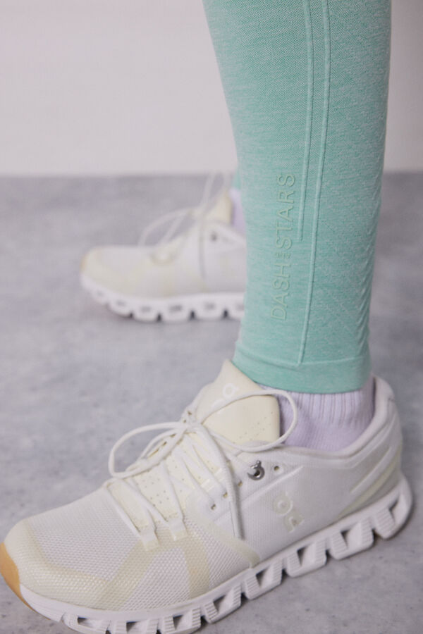 Dash and Stars Leggings menta Seamless Comfort verde
