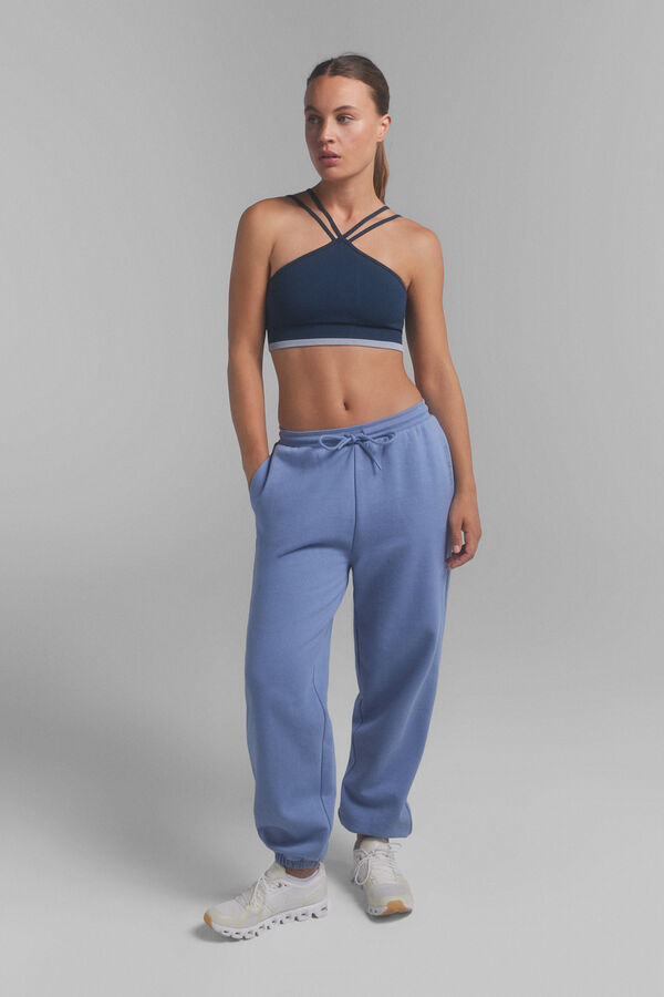 Dash and Stars Pantal&oacute;n jogger algod&oacute;n azul. Special colab @ffitcoco azul