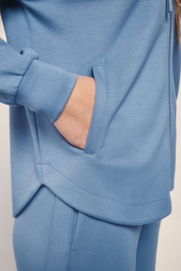 Dash and Stars Jaqueta modal azul com toque suave azul