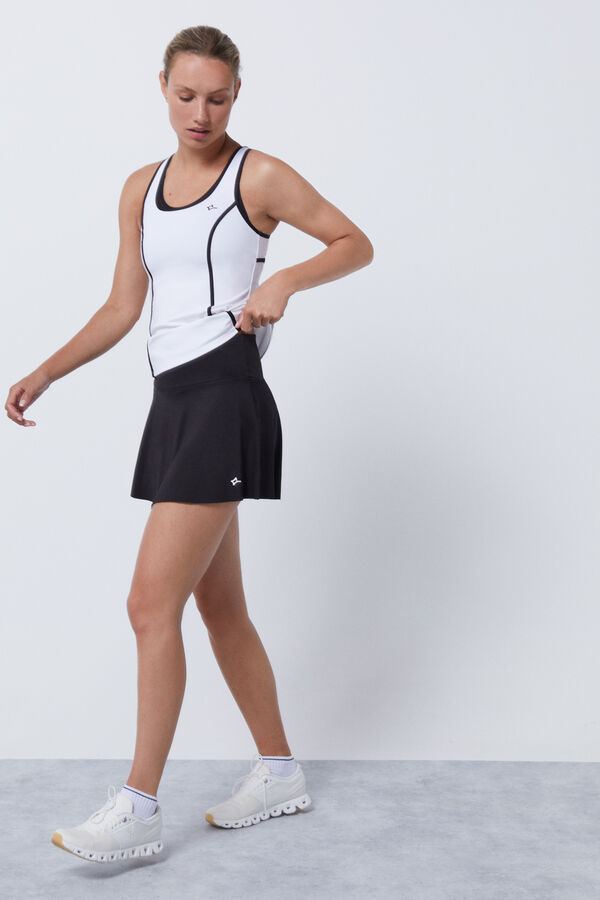 Dash and Stars Falda malla interior negra 4D Stretch negro