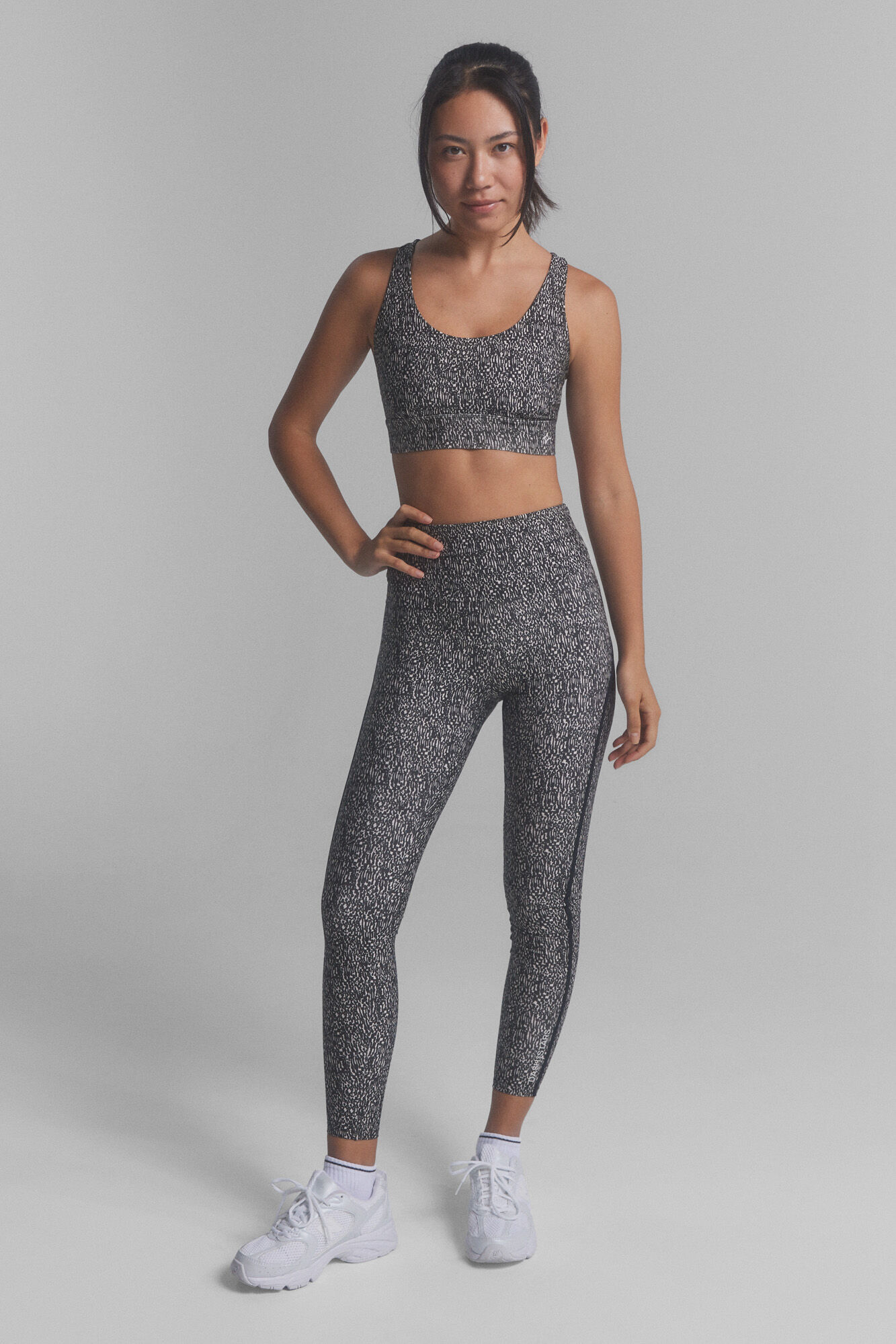 Dash and Stars Leggings 4D STRETCH cor preta