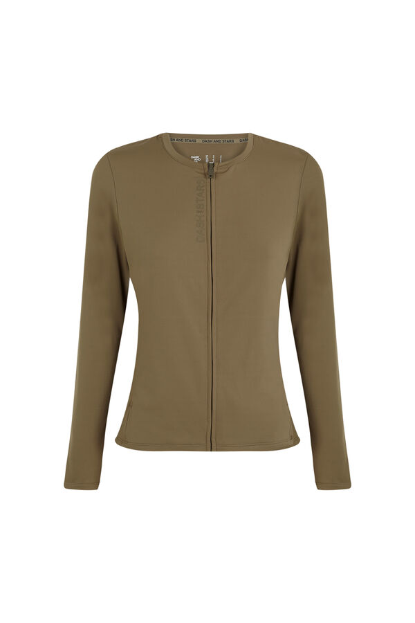 Dash and Stars Casaco cáqui com fecho-éclair impressão