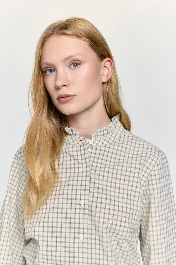 Milano Camisa cuello volante Marfil