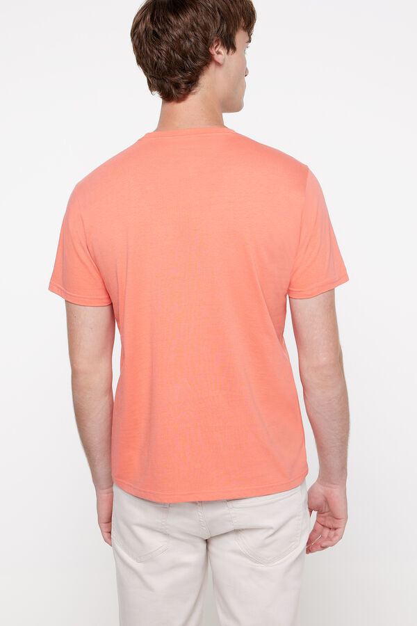 milano Camiseta Algod&oacute;n Estampada. Vermelho