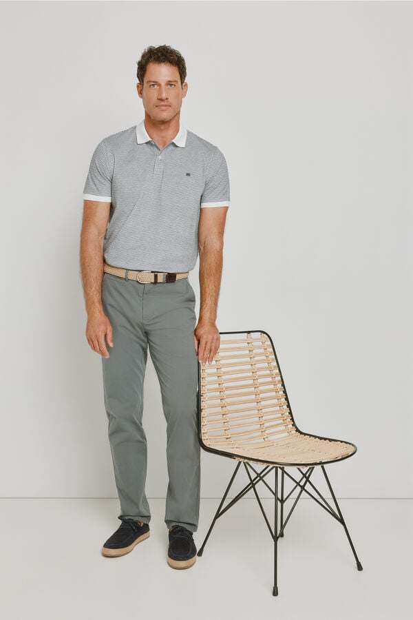 Pedro del Hierro Cal&ccedil;as chino regular fit Cinzento oscuro