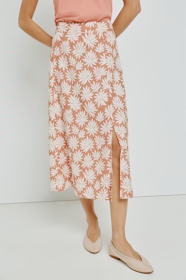 Milano Falda estampada Coral