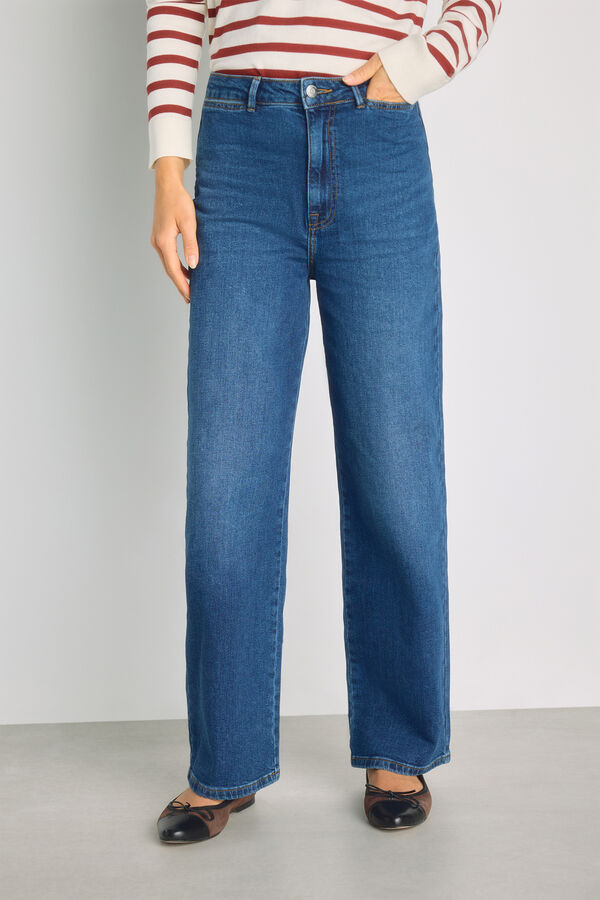 Milano Pantal&oacute;n denim ancho Azul