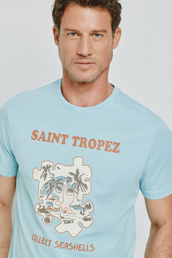 Milano T-shirt de manga curta Azul