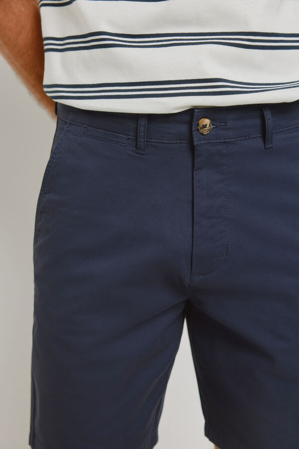 Pedro del Hierro Bermuda lisa Azul