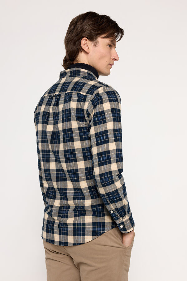 Milano Camisa Oxford Cuadros Azul