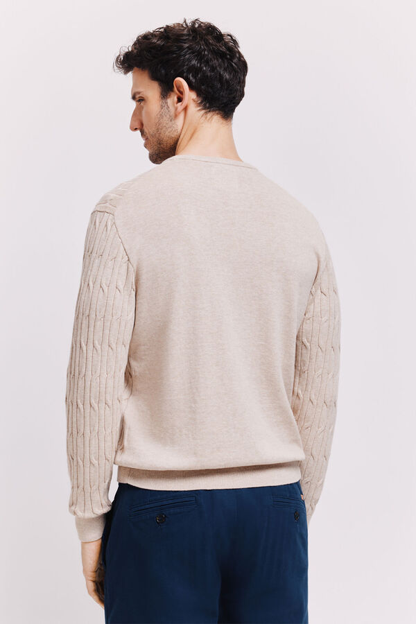 Milano Camisola gola caixa Bege