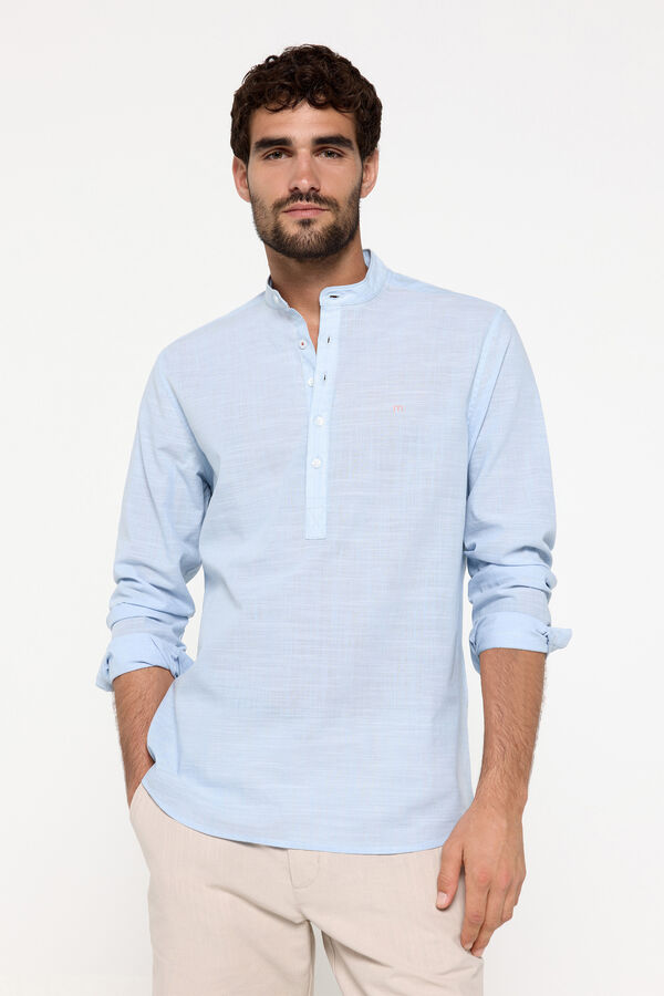 Fifty Outlet Camisa Mao Polera Azul