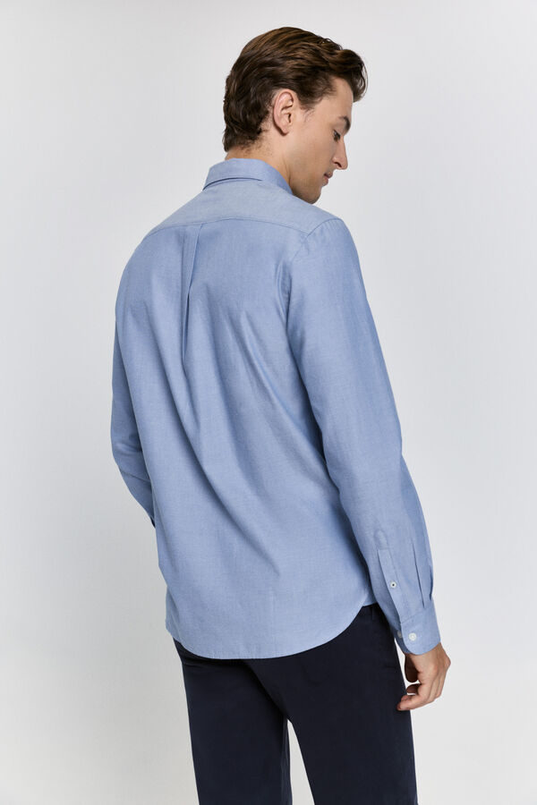 Pedro del Hierro Camisa twill melange Azul