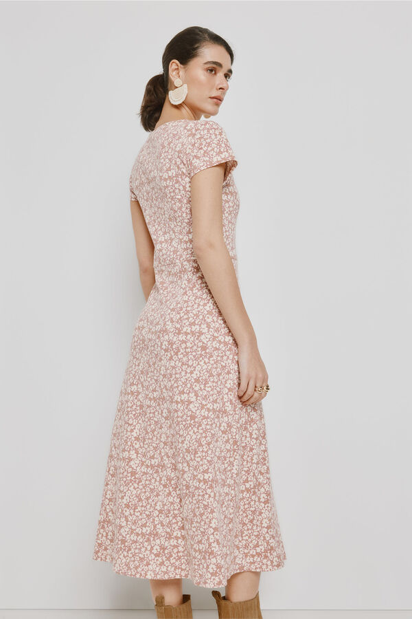 Milano Vestido escote pico Vino