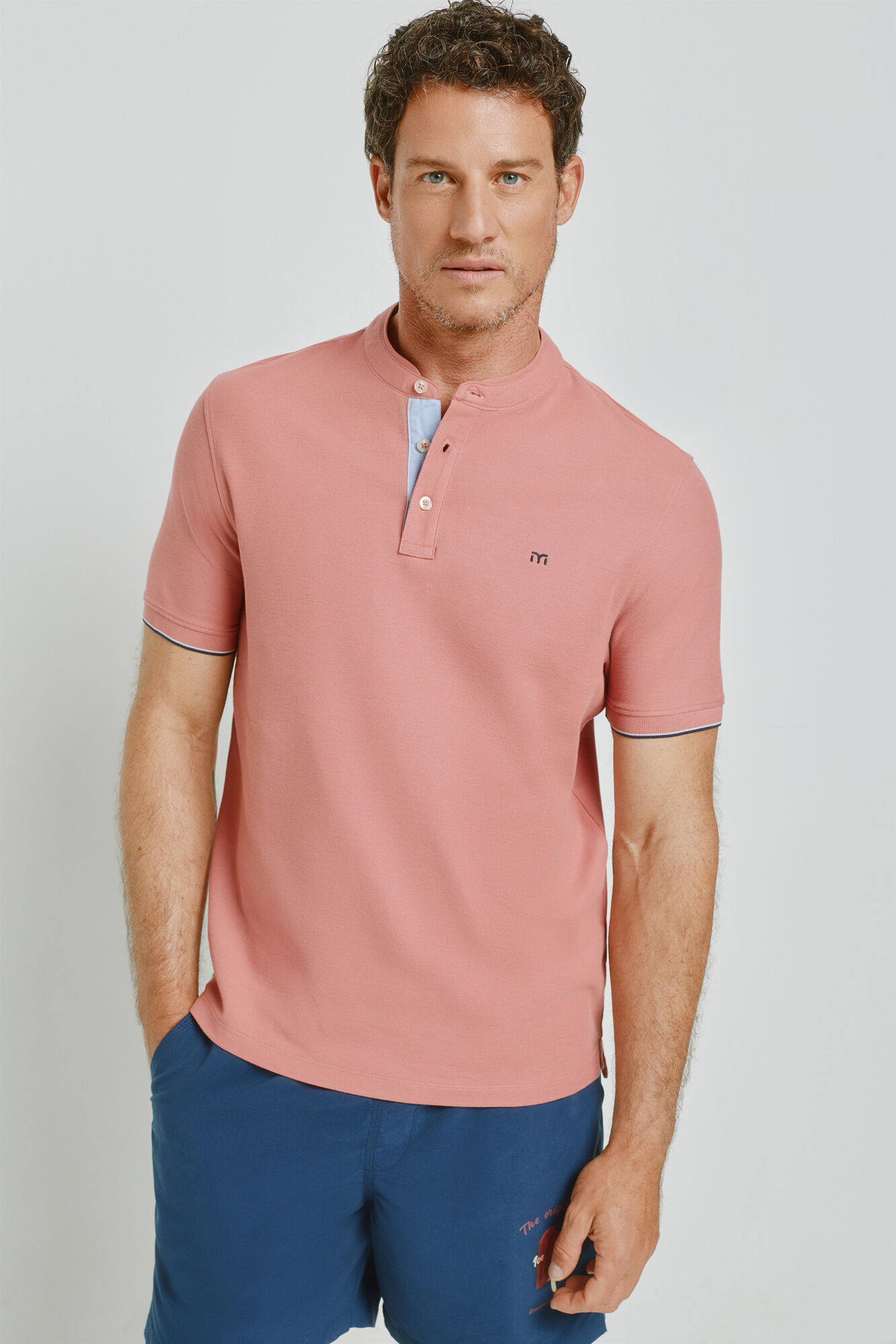 Milano Polo manga corta cuello mao