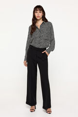 Milano Blusa com bolso fluido Estampado cinza