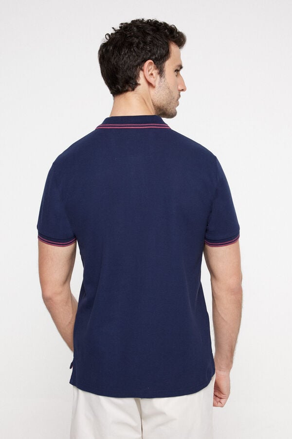 Fifty Outlet Polo Tipping Contraste Navy