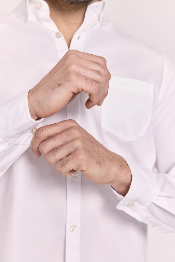 Milano Camisa lisa relaxed fit Blanco