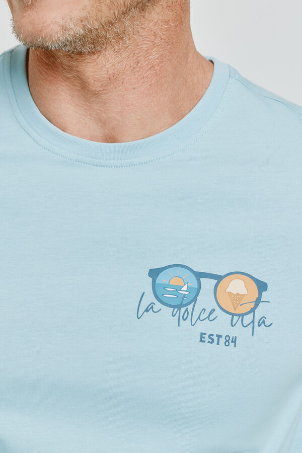 Milano T-shirt de manga curta Azul