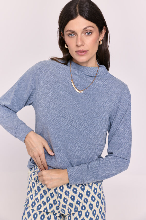 Milano Camisola gola alta Azul claro