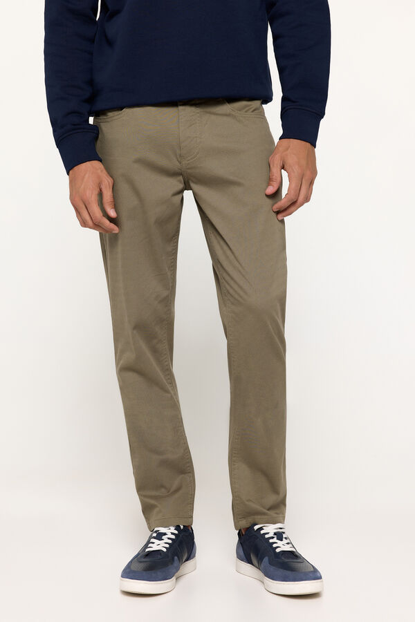 Milano Pantal&oacute;n 5 Bolsillos Print Verde