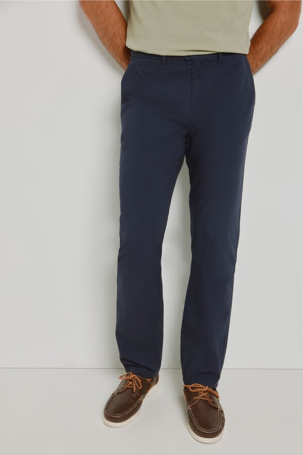 Pedro del Hierro Cal&ccedil;as chino regular fit Marinho