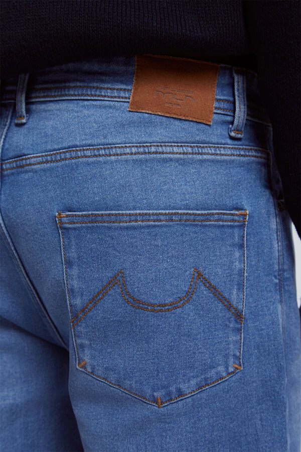 Milano Pantal&oacute;n Denim Slim Azul