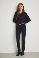 Milano Cal&ccedil;a jeans slim Preto
