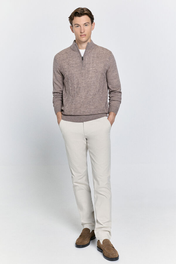 Milano Jersey semicisne Beige/Camel