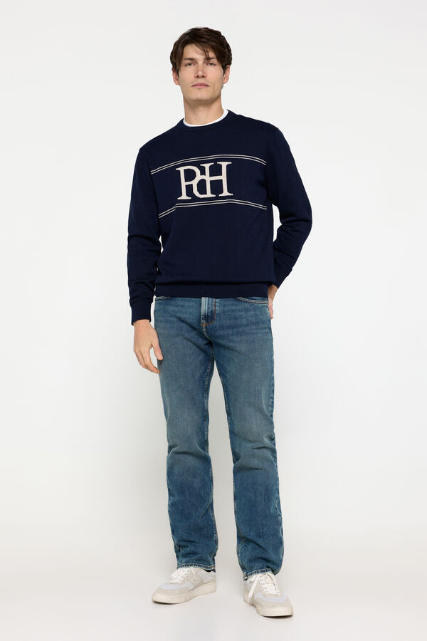 Pedro del Hierro Jersey Logo Jacquard Pedro del Hierro Navy