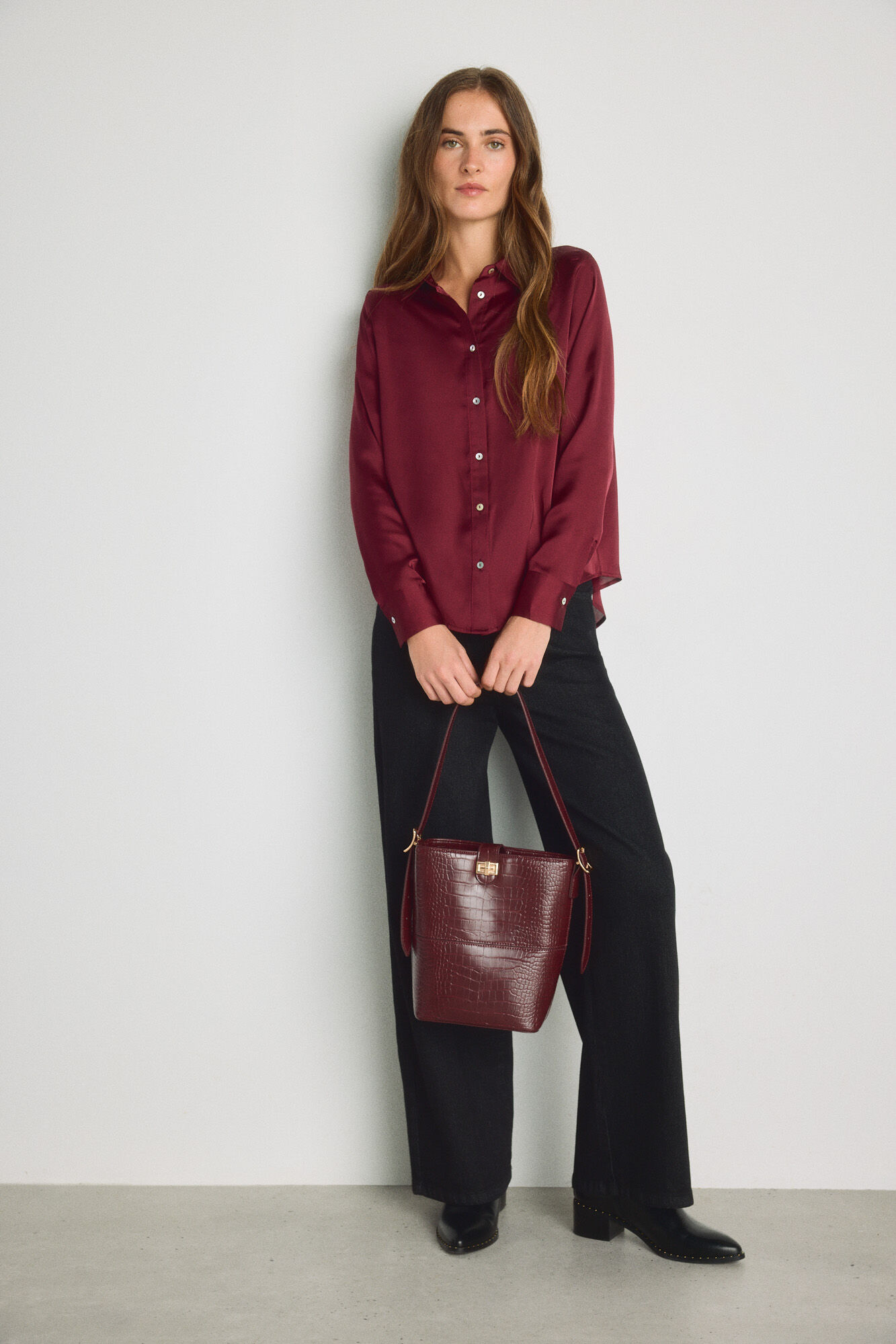 Milano Camisa acetinada