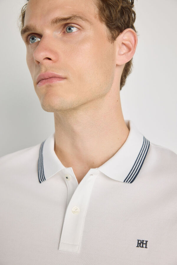Pedro del Hierro Polo de manga curta Branco