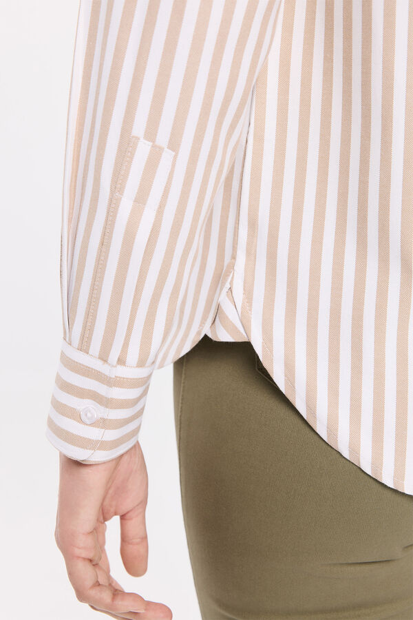 Milano Camisa Oxford Estampado bronzeada